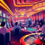 Experience the thrill of U888's online casino with spinning roulette wheels and vibrant slot machines.