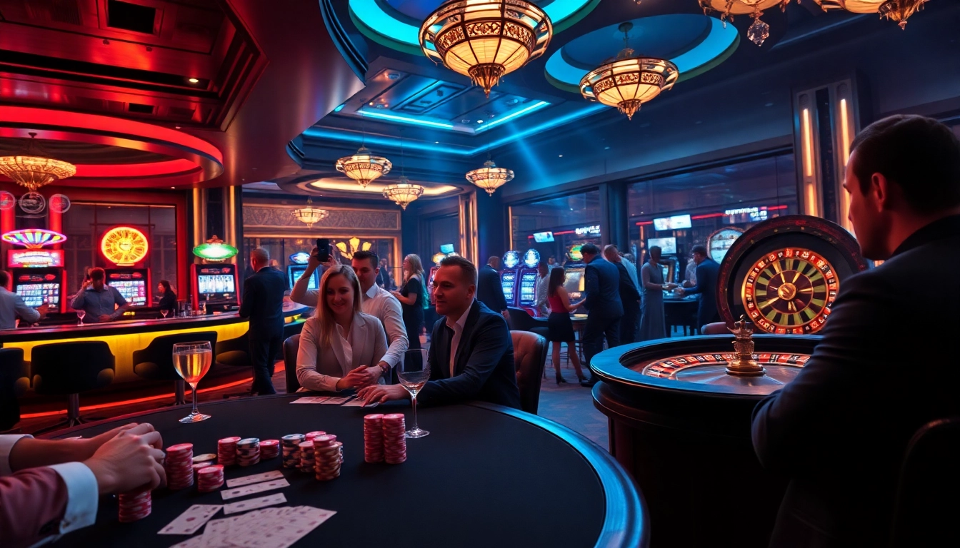 Experience gaming excitement with players at a poker table, showcasing the thrilling casino atmosphere of https://ea77.lat/.